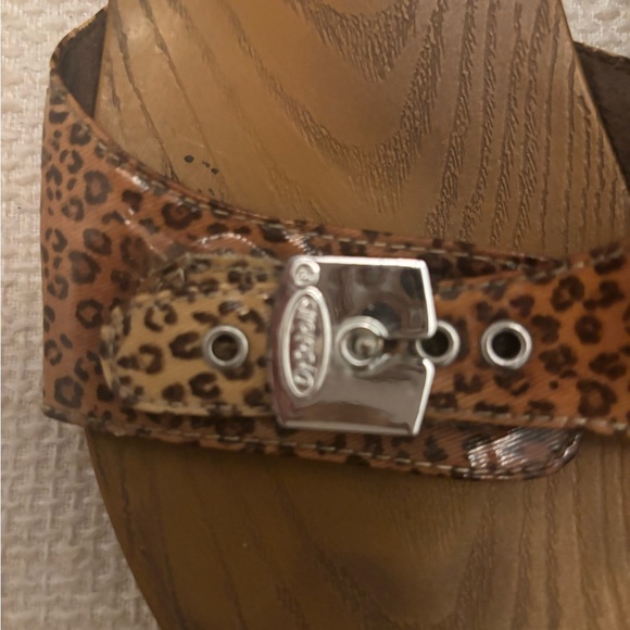 Dr. Scholl's Brown Leopard Sandals vintage - Picture 2 of 2